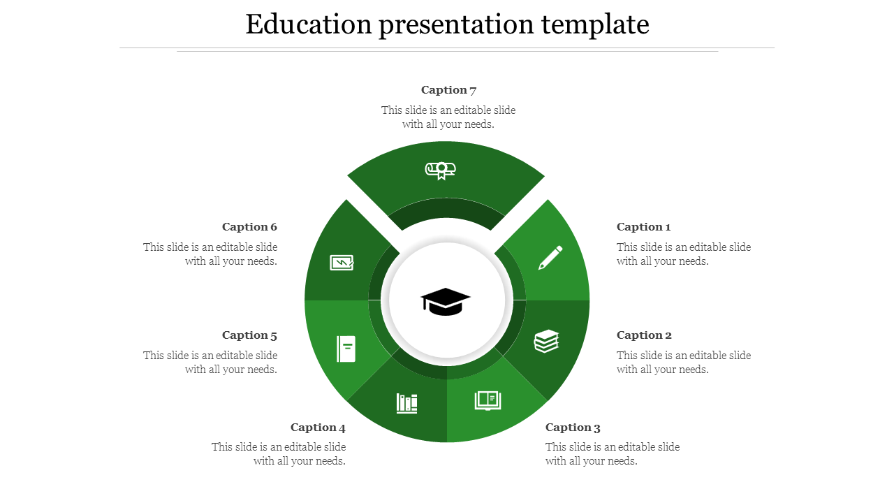 education presentation template-green